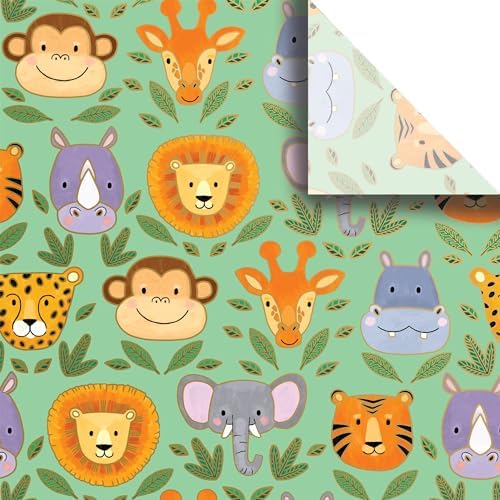 Jillson & Roberts 20" x 30" Printed Gift Tissue, Jungle Animals (48 Folded Sheets) by JillsonRoberts