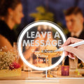 USB Acrylic Leave A Message Table Sign for Audio Guest Book Phone with Neon Table Sign for Wedding Party Birthdays Rentals Confessions Special Occasions (White) by Unknown