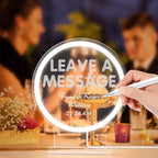 USB Acrylic Leave A Message Table Sign for Audio Guest Book Phone with Neon Table Sign for Wedding Party Birthdays Rentals Confessions Special Occasions (White) by Unknown