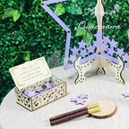 Quinceanera Sweet 16 Guest Book Alternative, Wooden Drop Heart Frame - Image 4