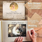 Rustic Guest Book for Wedding, Funeral, Memorial | Guest Book for Funeral Hardcover | Guestbook for Sign in, Celebration of Life Memorial Service | Guest Sign Book with Memory Table Card Sign Included - Image 6
