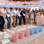 6 Sets Blindfold Diaper Pong Baby Shower Game, 48 Diapers 6 Bins And 6 Blindfolds Funny Baby Shower Diaper Toss Dirty Diaper Game for Gender Reveal Wedding Party Guests Activities - Image 5