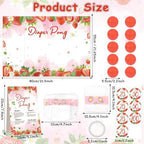 Strawberry Baby Shower Diaper Game Set Baby Shower Favor 1 Sweet Berry Games Board Diapers 10 Red Plastic Balls 1 Strawberry Game Instruction Sign for Berry Gender Reveal Games Decoration - Image 2