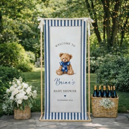 Custom Name Baby Shower Fabric Welcome Sign #3 - Image 3