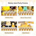Aliggbent 70 Pack Honey Jars, 3oz Hexagon Glass with Dippers - Image 3