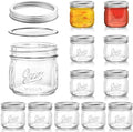 Lyellfe 12 Pack Wide Mouth Mason Jars, 12 Oz Airtight Glass Canning Jar by Lyellfe