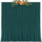 20x8ft Hunter Green Photo Backdrop Curtains for Parties Birthday Wrinkle Free Polyester Photoshoot Curtains Drapes Backdrop for Wedding Baby Shower Graduation Photography Background 4 Panels 5x8FT - Image 2