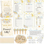Funnymoom 426 Pcs Here Come the Sun Theme Baby Shower Games Set of 8 by Funnymoom