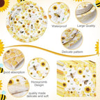 Pickmesh 400 Pcs Bee Sunflower Birthday Party Supplies Plates Serve 50 - Image 3