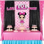 Black Sequin Backdrop 4 Panels 2FTx8FT Halloween Party Backdrop Curtains - Image 2