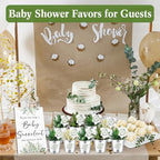 Fulmoon 151 Pcs Baby Shower Favors for Guests Include 1 Greenery Sign 50 Watch Baby Grow Succulent Tags 50 Small Metal Bucket with 50 Succulent Stickers for Guests - Image 7