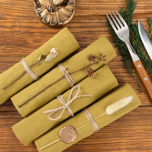 Cloth Napkins Fall Washable Reusable Linen Wedding Party Home Table Decor - Image 4