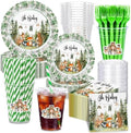 Woodland Baby Shower Plates, Green, Serves 25, Disposable Tableware Set by Unknown