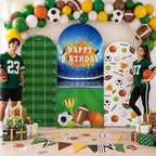 3Pcs Sports Themed Arch Backdrop Cover Multi-Sport Star Party Decorations - Image 5