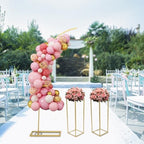 Metal Arch Backdrop Stand, 6.56FT Wedding Arch Ballon Stand with 2 Square Frame Stand Sets, Reusable Metal Ballon Column Kit, Balloon Arch Stand for Birthday, Wedding, Graduation, Baby Shower Party - Image 7