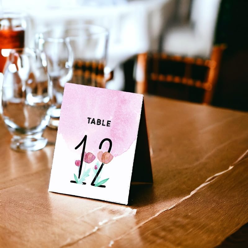 Poster Number Design Table Number Cards Double Sided Party Table Numbers for Reception Baby Shower Anniversary Birthday Bridal Party 5x7 100 Pcs - Image 2