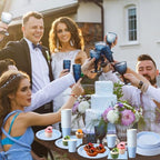 Tioncy 200 Pcs Blue Disposable Paper Plates Cups Napkins - Image 6