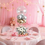 Aneco 12 Pieces Clear Acrylic Balloon Stand Set 15.7 Inches Height Balloon Centerpieces Stand with 12 Water Bags for Table Top Birthday Wedding Party Event Decoration (Balloons Not Included) - Image 6