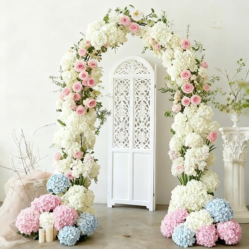 120Pcs White Hydrangea Artificial Flowers Bulk，Realistic Silk Fake Flowers with Stems，Faux Hydrangea Flowers for Wedding Home Decor Centerpieces Living Room Garden Party Baby Shower Decoration - Image 4
