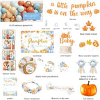 Little Pumpkin Baby Shower Decorations Boy, Fall Baby Shower Supplies Decor - Image 2