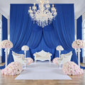 50ft×15ft Royal Blue Backdrop Curtain for Wedding Parties by PartyVillage