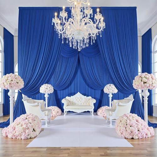 20ft×15ft Royal Blue Backdrop Curtain for Wedding Parties - Image 4