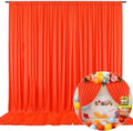 10 x 7 Feet Orange A Backdrop Curtain for Partie, Background Curtains for Photoshoot, Birthday, Wedding, Halloween, Thanksgiving, Christmas Day, New Year Party Decorations 5Ft x 7Ft, 2 Panels by ZEBMOON