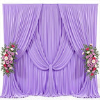 30x10ft Lavender Photo Backdrop Curtains for Parties Baby Shower Light Purple Wrinkle Free Polyester Photoshoot Curtains Drapes Backdrop for Girls Birthday Party Wedding Background 6 Panels 5x10FT by Suppromo