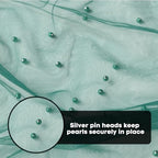 Artoid Mode 10-Pack Pearl Dark Green Gauze Table Runner 10FT Home Decor - Image 7