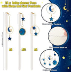 Engrowtic 50 Sets Twinkle Baby Shower Favors Moon Star Pendants Pen - Image 2