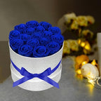 Prifroti 17 Blue Flowers in Glitter Box, Birthday Gifts for Women, Preserved Flowers, Mothers Day Roses Gift for Mom - Image 3