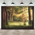15x10ft Fairytale Rainforest Backdrop Spring Enchanted Forest Photography Background Wonderland Woodland Sunlight Jungle Natural Scenery Kids Birthday Decorations Baby Shower Photo Booth Prop by ASDCXZ