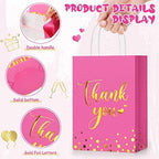 Tinlade 30 Pcs Thank You Gift Bags Small with Tissue,Rose Red - Image 5