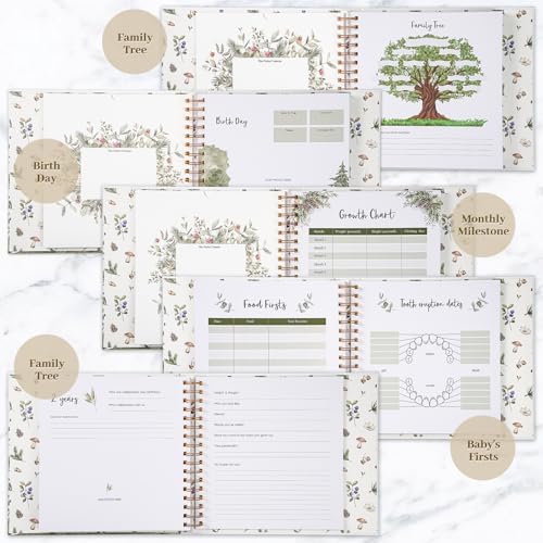 Baby Memory Book for First Five Years, Newborn Keepsake Journal - Image 4