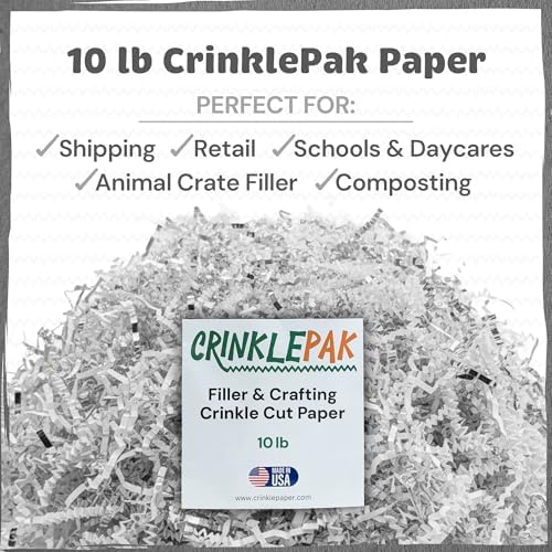 CrinklePak 10 LB USA Made crinkle paper filler | Paper Shred Filler for Shipping packages, Gift Wrap, Great packing paper for gift basket filling, Birthdays, and Weddings|Silver & White Metallic - Image 3