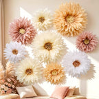 Faylifeway Large Paper Flowers for Wall Decor Wedding Party Backdrop (Boho) by FaylifewayDecoryourLife