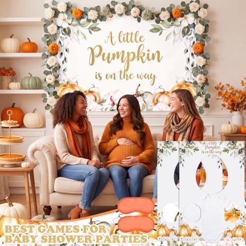Shyyween 6 Sets Fall Baby Shower Game A Little Pumpkin Is on the Way Games - Image 6