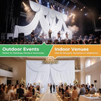 20ftx14ft White Backdrop Curtain for Wedding Parties - Image 6