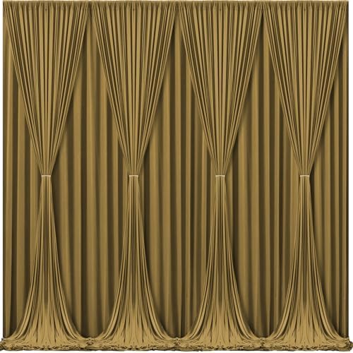 Brown Backdrop Curtains-Wrinkle-Free Polyester Photography Drapes Party Curtain Background for Baby Shower Wedding Decorations- 32 X10FT (Brown) - Image 2