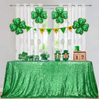 SquarePie Sequin Tablecloth 90x132 Inch Green for Wedding Party by SquarePie