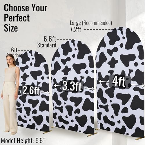 Dairy Cow Arch Backdrop Covers, Set of 3, 7.2ft 6.6ft 6ft, for Theme Party - Image 4