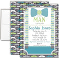 Custom Baby Shower Invites Little Man Baby Shower Invitation 20 5x7 Custom Personalized Little Boy Bow Tie Mustache Invites With Envelopes - Unique Mustache and Bowtie Cards by AmandaCreation