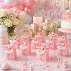 20 Set Fully Assembled Small Bubble Candles Elegant Baby Shower Favors Bulk Set with Decorative Ribbons Thank You Cards for Baby Shower Guest Gifts (20, Pink Bear) - Image 6
