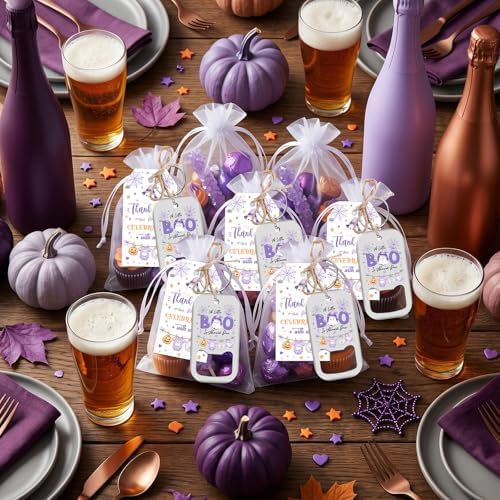 72PCS Halloween Baby Shower Favors Bottle Opener Keychains Purple - Image 4