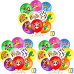 50 Pcs Mexican Fiesta Party Balloons Decorations, Taco Party Balloons Latex Confetti Balloons for Mexican Carnivals Festivals Birthday Part Baby Shower Supplies 12 Inch (Pack of 3) by Charnoel