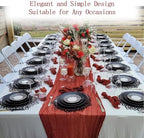16 Pack Terracotta Cheesecloth Table Runner 20 x 120 inch Gauze Table Runners 10 FT Long,Semi Sheer Cheese Cloth Fabric Table Runner Bulk for Wedding,Party,Baby Shower,Bridal Shower Decoration - Image 5