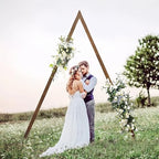 Rustic Farmhouse Triangle Wood Arch - 8.2FT Wedding & Garden Arbor Backdrop Stand for Parties, Outdoor Events, and Garden Decorations (Triangle) by MELONGKAYLON
