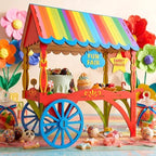 Wenqik 2 Pcs Dessert Table Display Mini Dessert Cart with Wheels for Parties Natural Wooden Candy Display Sweet Stall 16" Cupcake Stand Candy Cart for Weddings Baby Shower Birthday Party Centerpieces - Image 6
