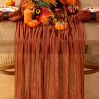 Fall Table Runner Terracotta Thanksgiving Cheesecloth Table Runner, 8 Pack - Image 6