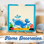 Ocean Whale Baby Shower Guest Book Alternative Drop Box Frame Under the Sea - Image 5